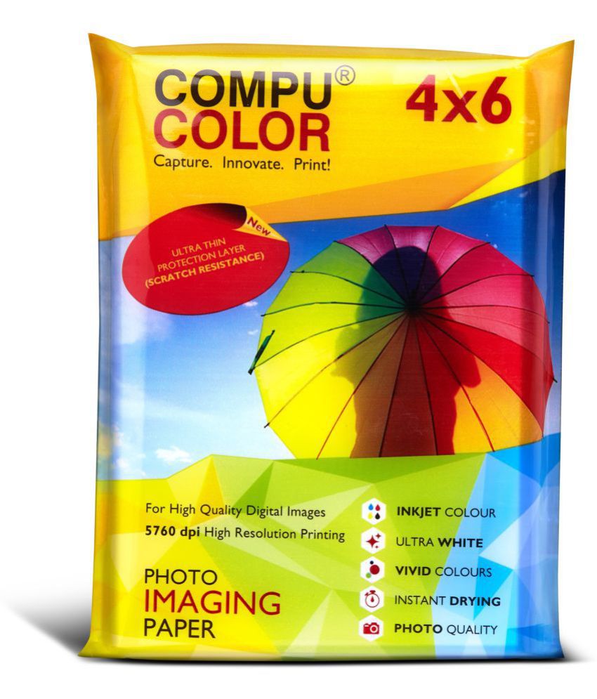     			COMPUCOLOR RESIN COATED ULTRA Lustre Photo Paper 250GSM (4x6 inches, 50 sheets)
