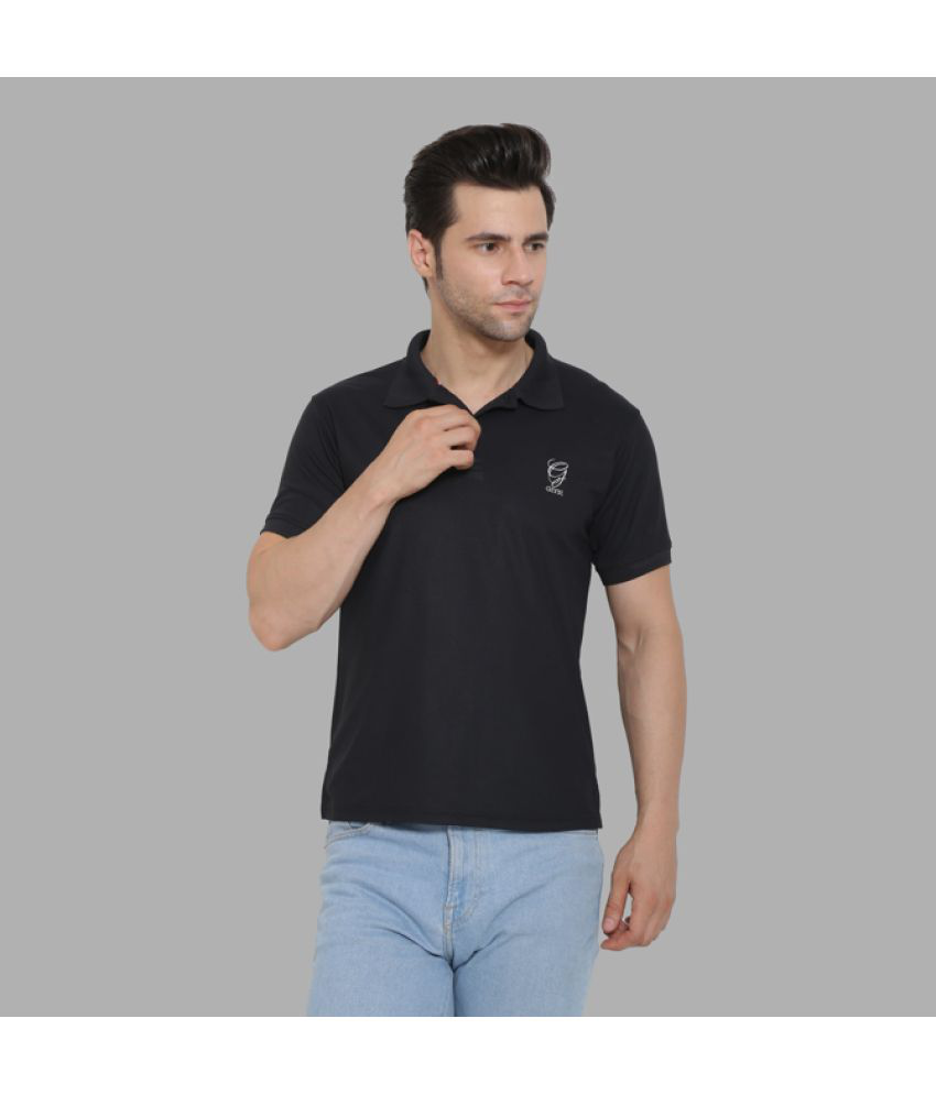 GIYSI - Black Polyester Slim Fit Men's Polo T Shirt ( Pack of 1 )