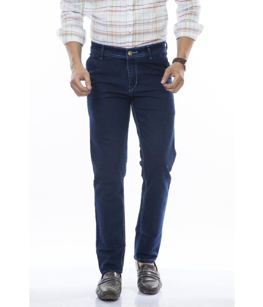 MOUDLIN - Dark Blue Denim Slim Fit Men's Jeans ( Pack of 1 )
