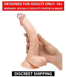 8 Inch Cu*rve Shape suction cup soft silicion made Sex Toy Artificial Penis Dildo For Women By sex tantra