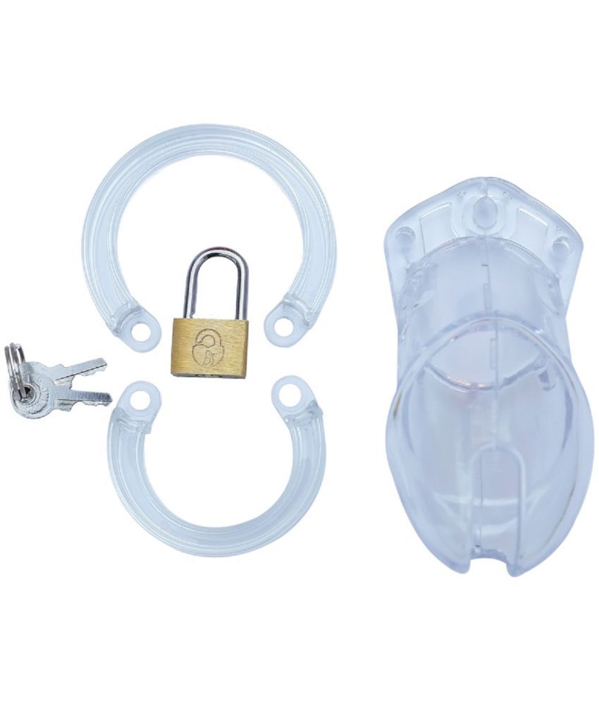     			BLACK / TRANSPARENT / SKIN COLOR MALE CHASTITY COCK CAGE PENIS LOCK ADULT SEX TOY FOR MEN