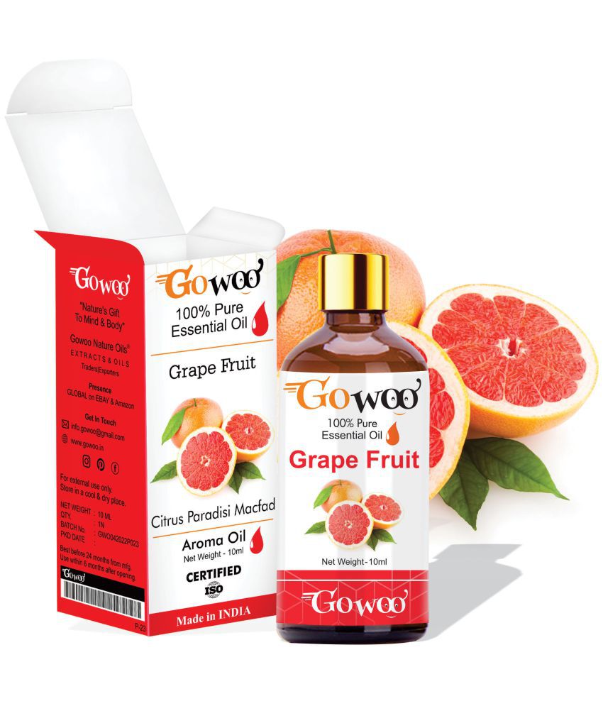     			GO WOO 100% Pure Grapefruit Oil, Virgin & Undiluted (10ml)