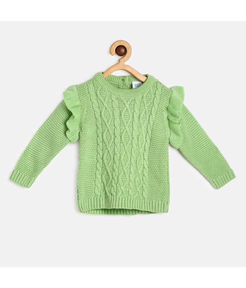     			MINI KLUB  Baby Girls Green Sweater Pack Of 1