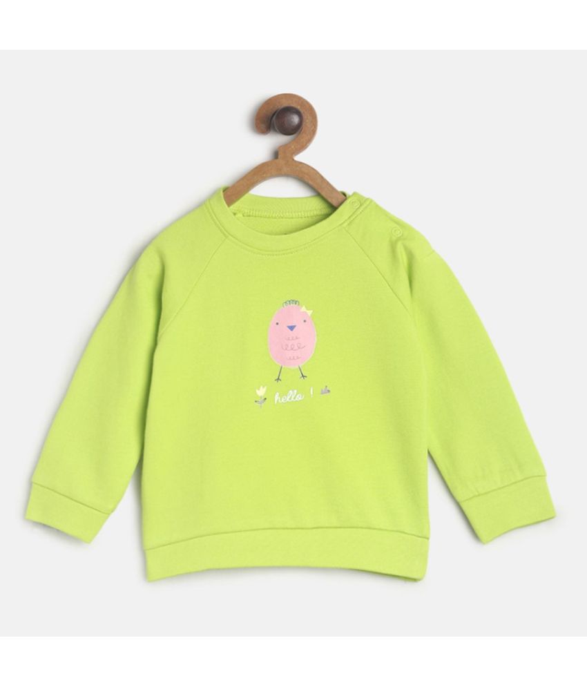     			MINIKLUB Baby Girl Green Sweat Shirt Pack Of  1