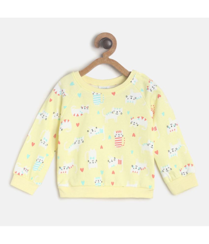     			MINIKLUB Baby Girl Yellow Sweat Shirt Pack Of  1