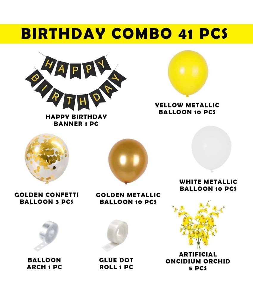 Party Propz Happy Birthday decoration Set combo 41pcs Kit for Girls