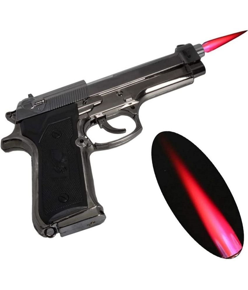 Pocket Gun Lighter Jet Flame Wind Proof Gun Shape Cigarette Lighter