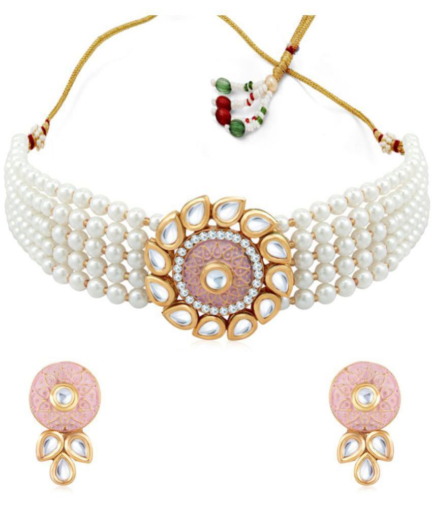    			Sukkhi - Pink Alloy Necklace Set ( Pack of 1 )