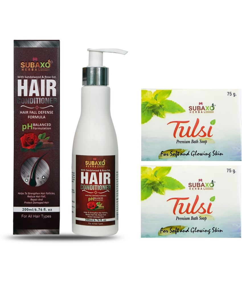     			Herbal Hair Conditioner | Reduce Hair Fall & Protect Hair Damage 200 Ml & Tulsi Soap 2 Pc Each 75 G