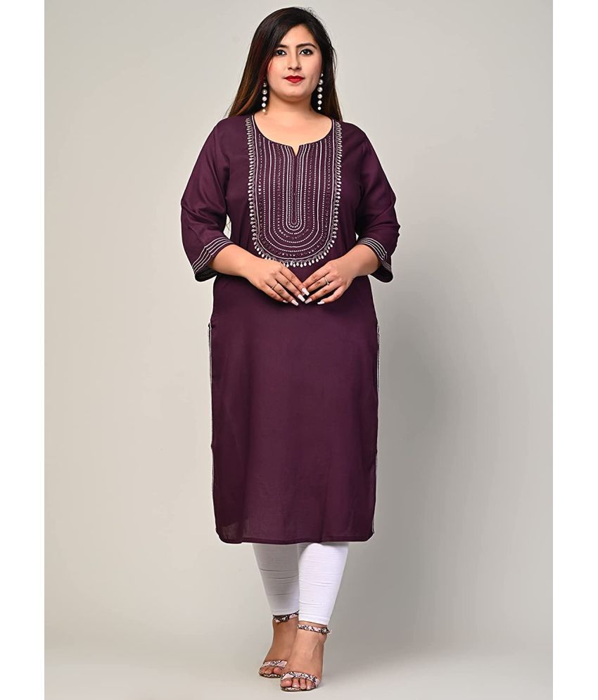     			Swasti - Purple Rayon Women's Straight Kurti ( Pack of 1 )