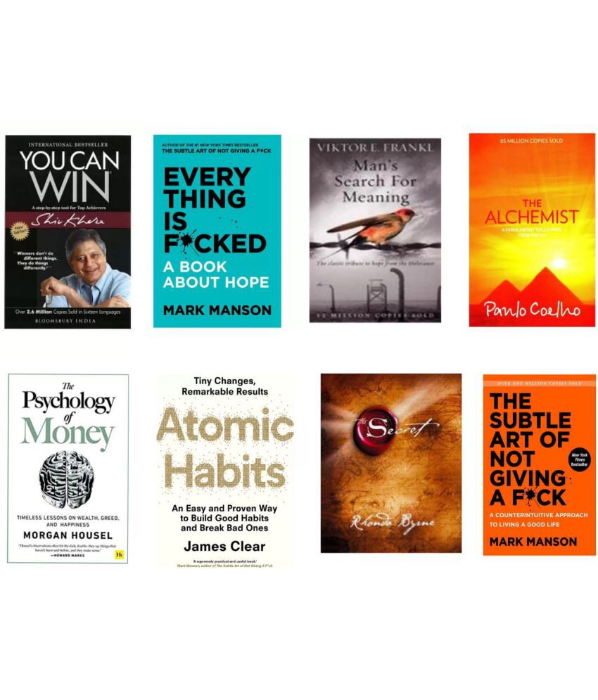     			( Combo of 8  books ) You can win + everything + men search + alchemist + money + atomic + secret + subtle art