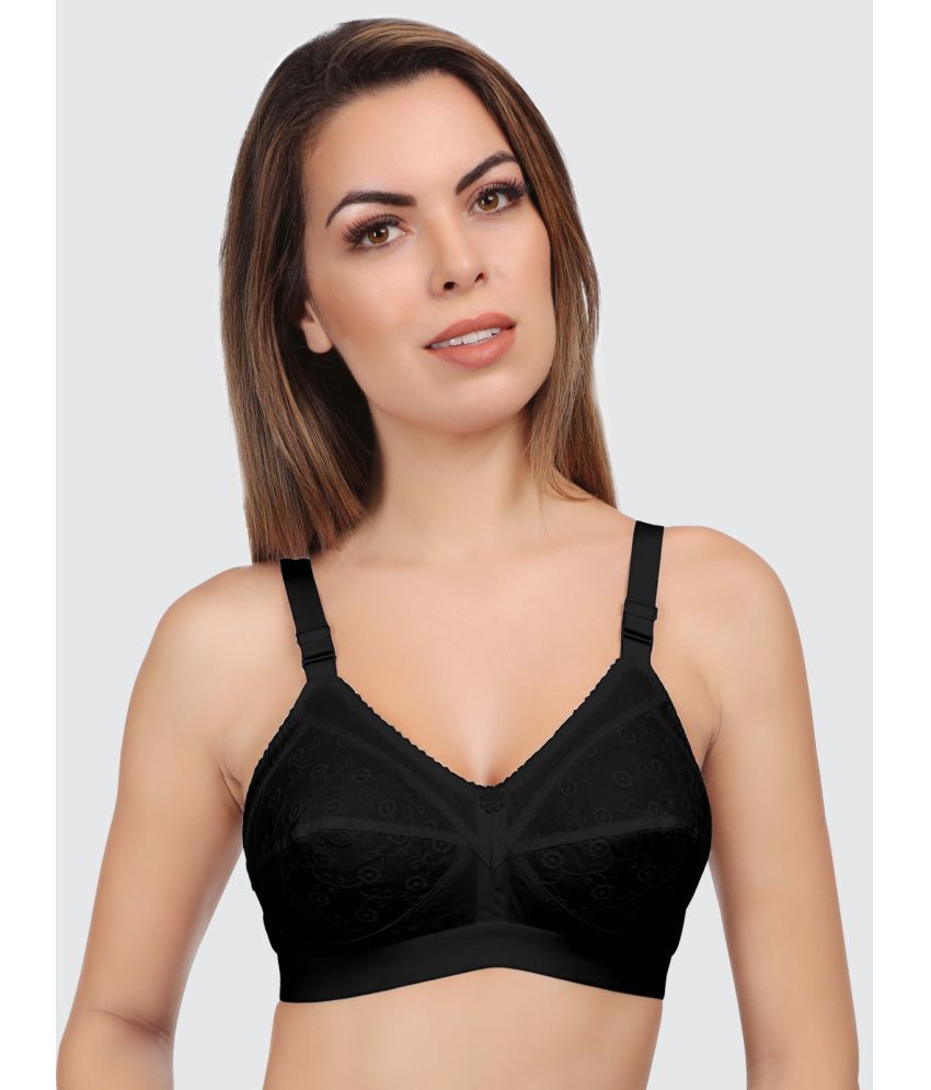     			Eve's Beauty - Black Cotton Blend Non Padded Women's Everyday Bra ( Pack of 1 )