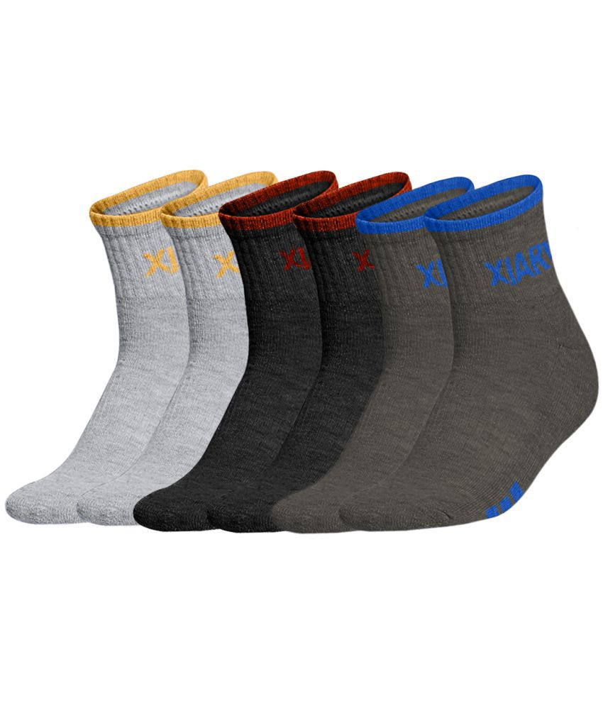 XJARVIS - Cotton Blend Men's Solid Multicolor Ankle Length Socks ( Pack of 3 )