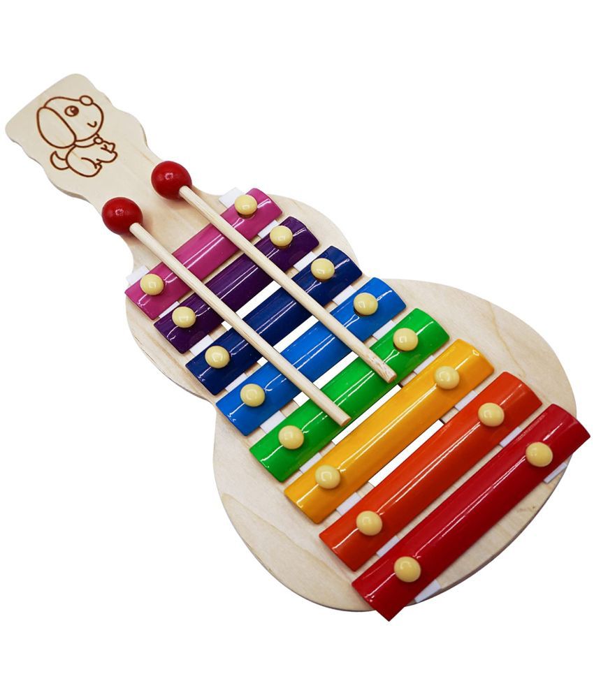     			Channapatna Toys Wooden Xylophone toy for kids ( 1 Year+) - 8 nodes - Multicolor - Discover Music | Xylophone Musical Toy for Babies/Kids