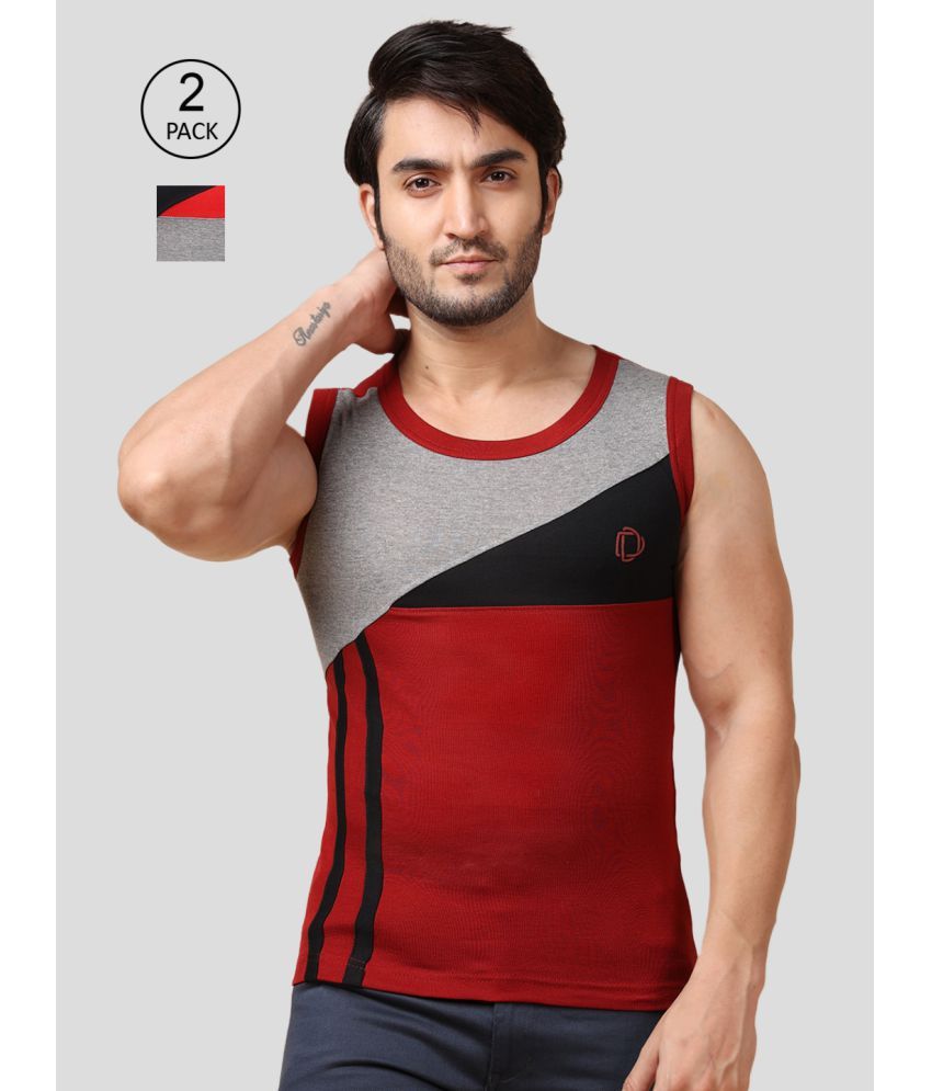     			Pack of 2 Dollar Bigboss Assorted Colorblock Cotton Blend Men Vest