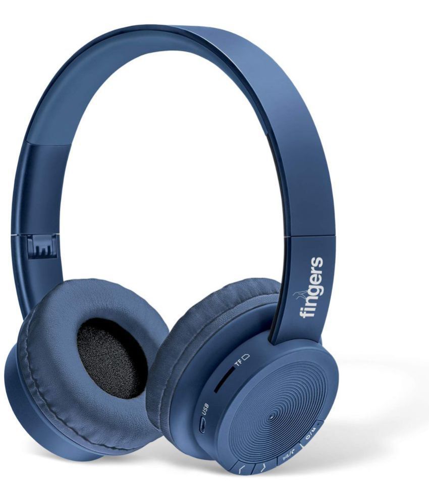 FINGERS Rock-N-Roll H2 - Oxford Blue Over Ear Wireless With Mic Headphones/Earphones Blue