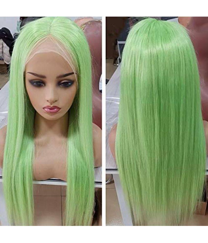 Kaku Fancy Dresses Ladies Girls Long Straight Hair Wig for Styling / Party  Favour -Golden, Free Size, for Girls (Parrot Green) - Buy Kaku Fancy  Dresses Ladies Girls Long Straight Hair Wig