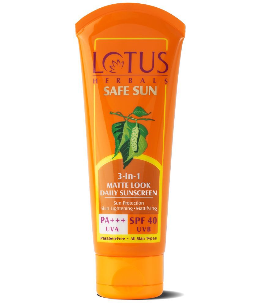     			Lotus Herbals SafeSun 3in1 Matte look daily sunscreen, Tinted Sunscreen, SPF 40 PA+++, 75 g