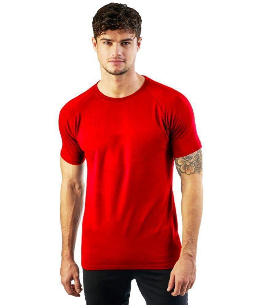     			Madfrog - Red Cotton Regular Fit Men's T-Shirt ( Pack of 1 )