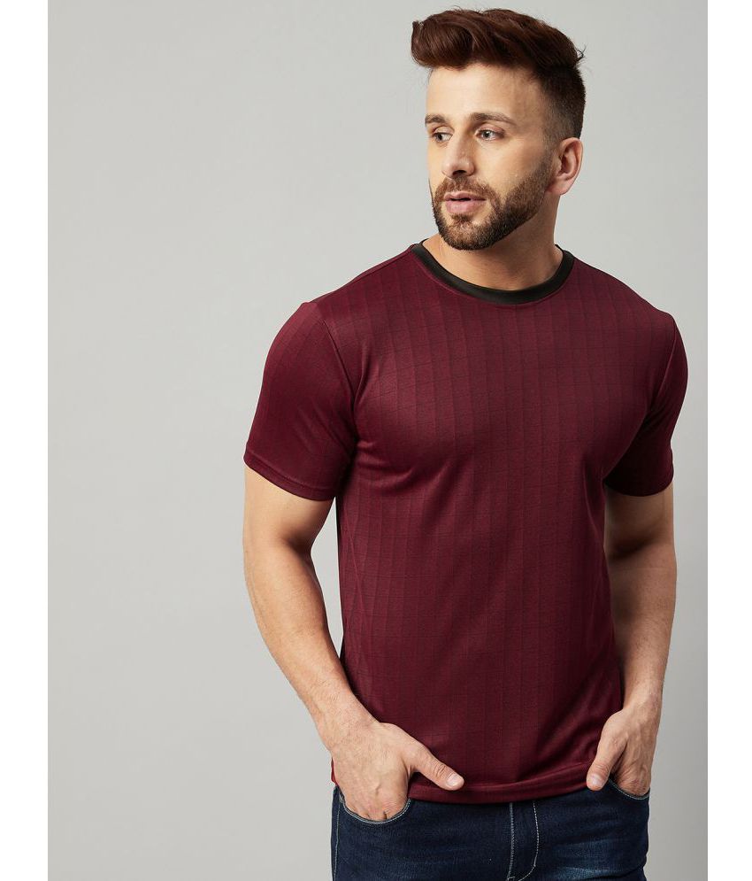 Gritstones - Maroon Polyester Regular Fit Men's T-Shirt ( Pack of 1 )