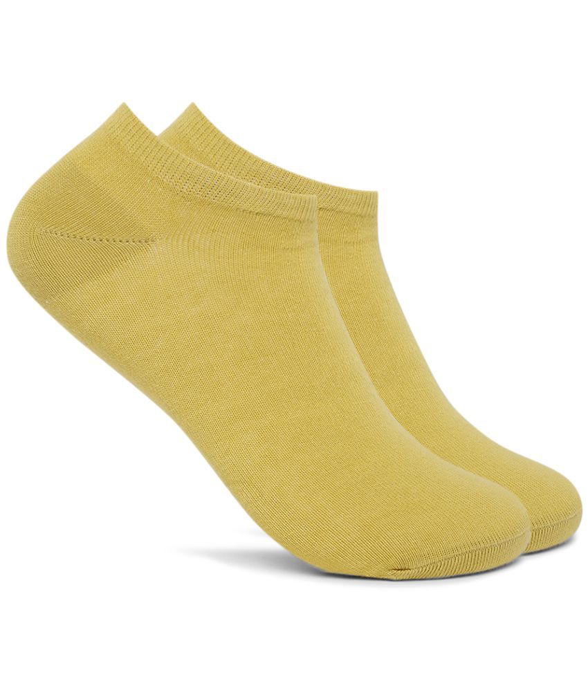     			Smarty Pants - Yellow Cotton Women's Ankle Length Socks ( Pack of 2 )