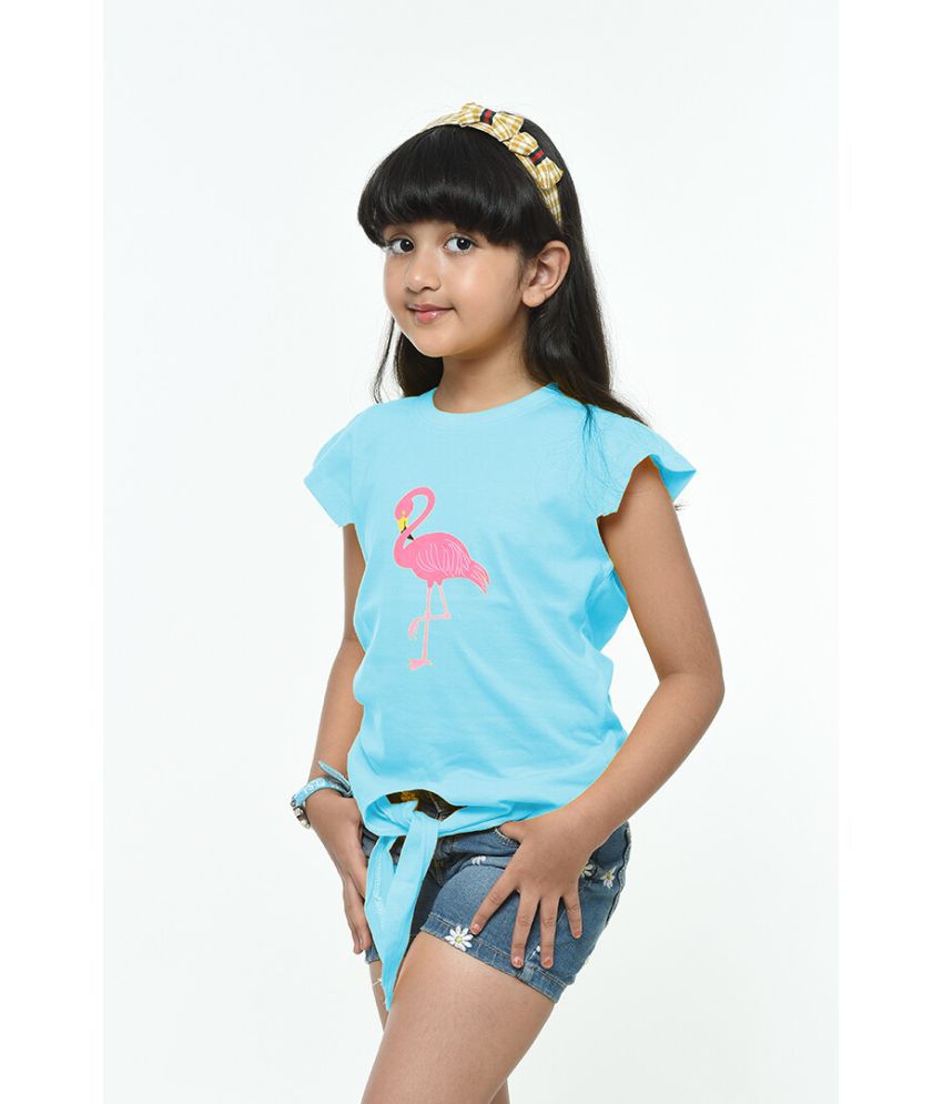     			shinx - Blue Cotton Girls Top ( Pack of 1 )