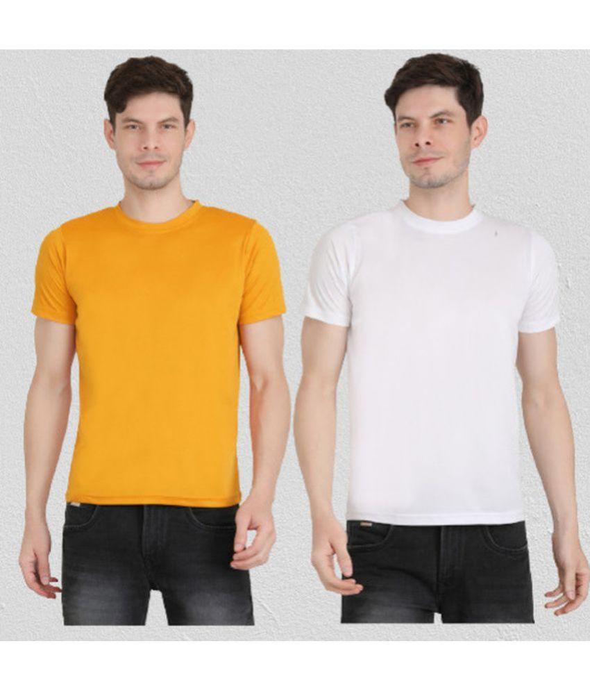     			Ben Toi - White Polyester Regular Fit Men's T-Shirt ( Pack of 2 )