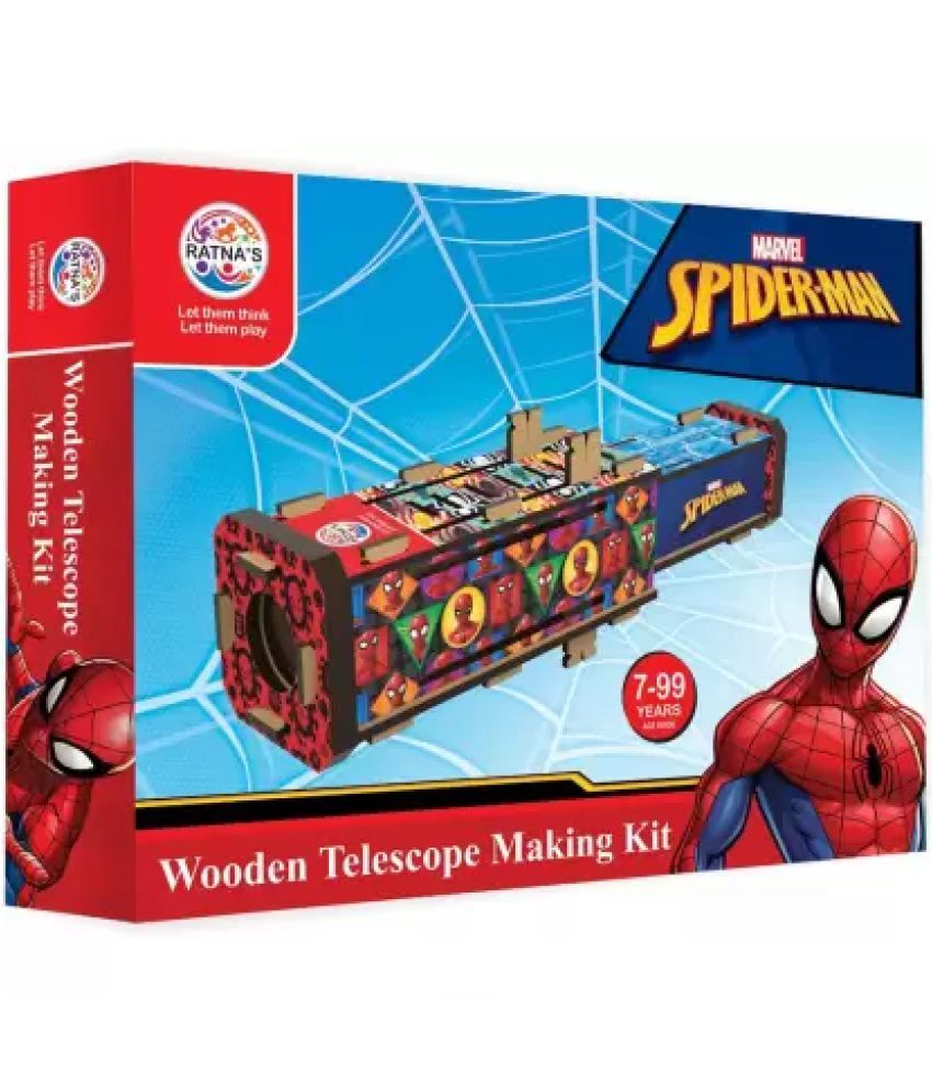 Marvel Spiderman Wooden Telescope Making kit (Red) Buy Marvel