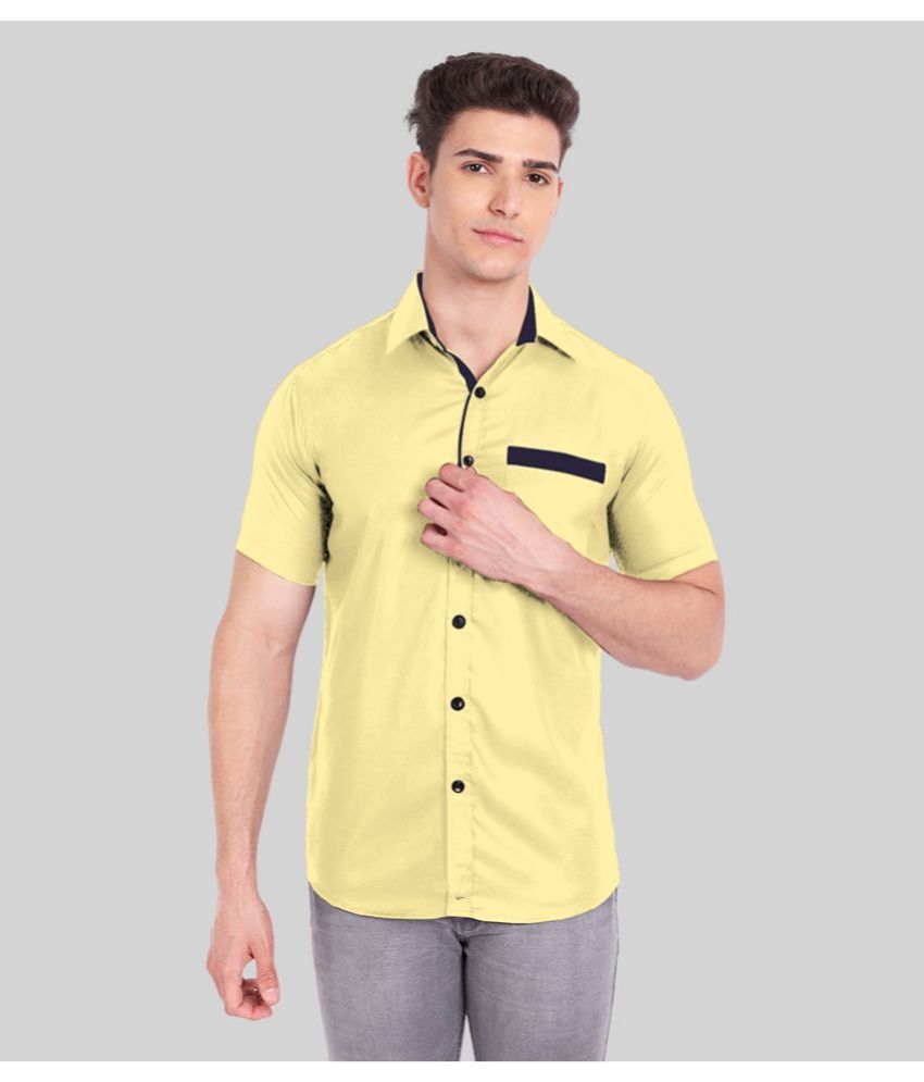     			Vida Loca - Yellow Cotton Blend Slim Fit Men's Casual Shirt ( Pack of 1 )