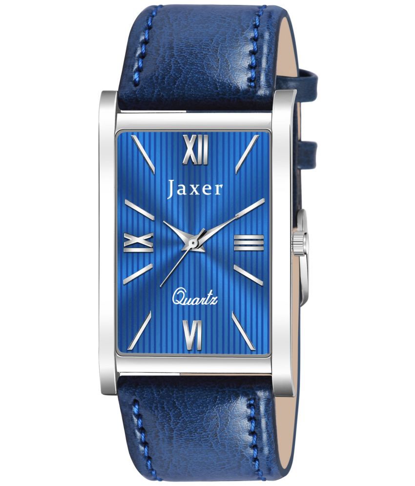     			Jaxer - Blue Leather Analog Men's Watch