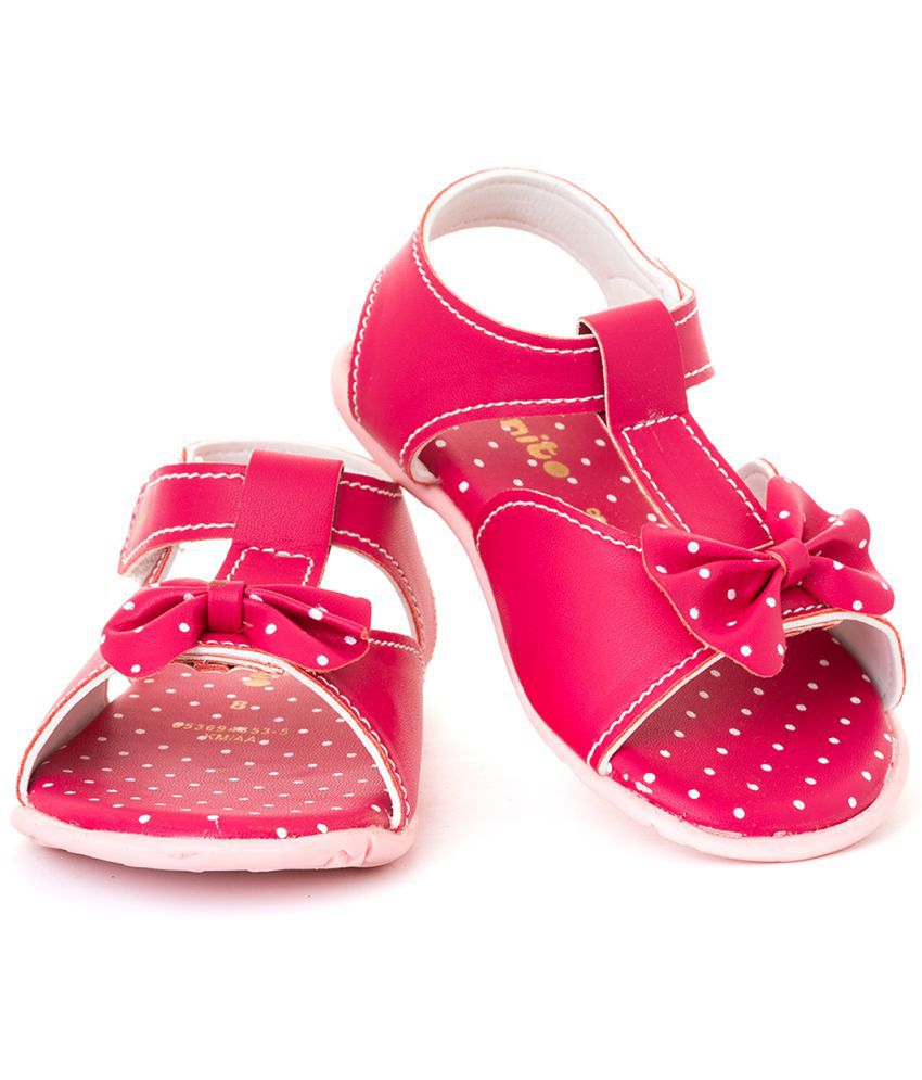     			Bonito Pink Flat Sandal for Girls