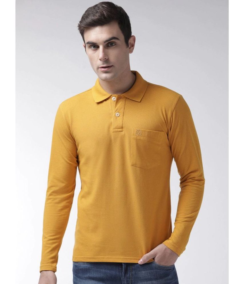    			Chkokko - Mustard Cotton Blend Regular Fit Men's Polo T Shirt ( Pack of 1 )