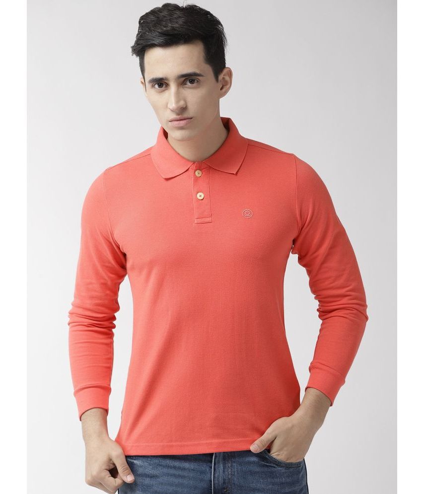     			Chkokko - Peach Cotton Blend Regular Fit Men's Polo T Shirt ( Pack of 1 )