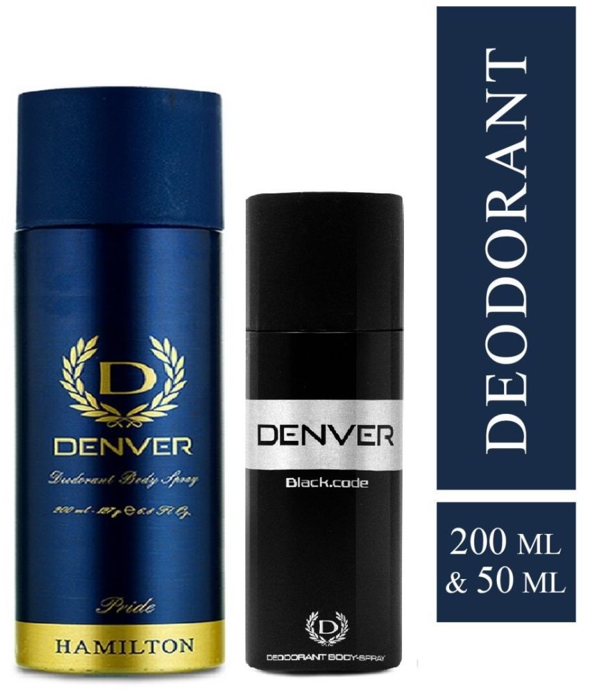     			Denver - Pride , Blackcode Nano Deodorant Spray for Men 250 ml ( Pack of 2 )