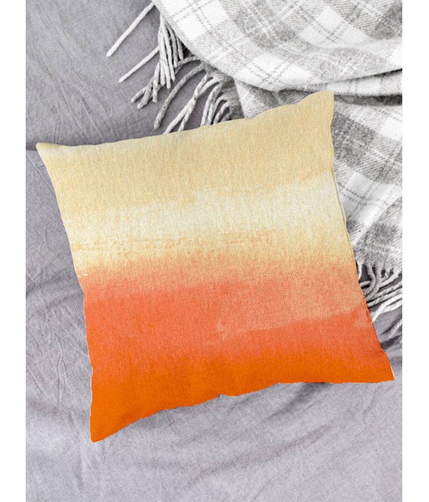     			Houzzcode - Water Repellent Orange Polyester Pillow Covers 40x40x3 ( Pack of 1 )