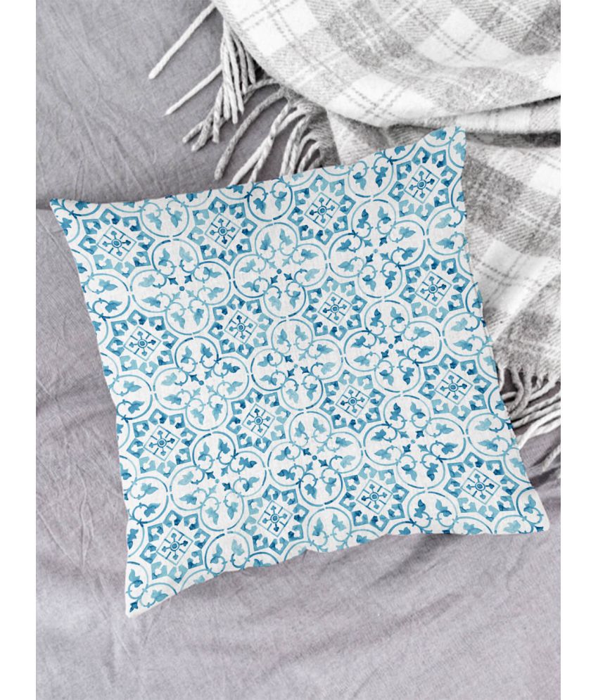     			Houzzcode - Water Repellent Sky Blue Polyester Pillow Covers 40x40x3 ( Pack of 1 )