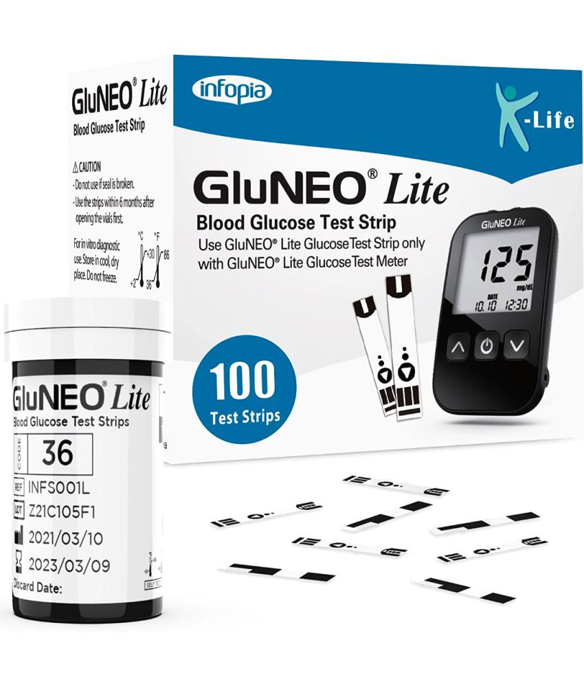     			Infopia gluNEO Lite 100 Sugar Test Strips