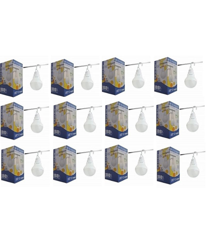     			Remen Led Lites - 4W Cool Day Light LED Bulb ( Pack of 12 )