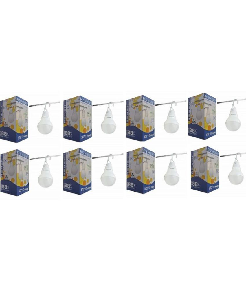     			Remen Led Lites - 4W Cool Day Light LED Bulb ( Pack of 8 )