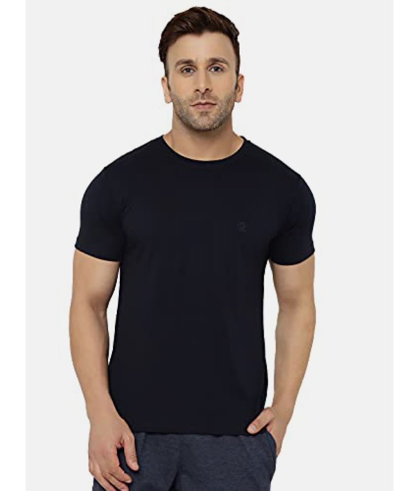     			Chkokko - Navy Blue Cotton Blend Regular Fit Men's T-Shirt ( Pack of 1 )