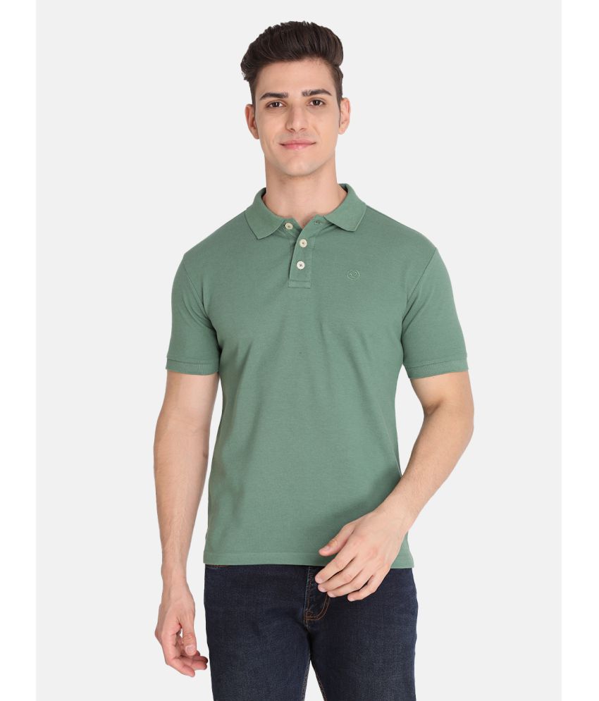     			Chkokko - Dark Green Cotton Blend Regular Fit Men's Polo T Shirt ( Pack of 1 )