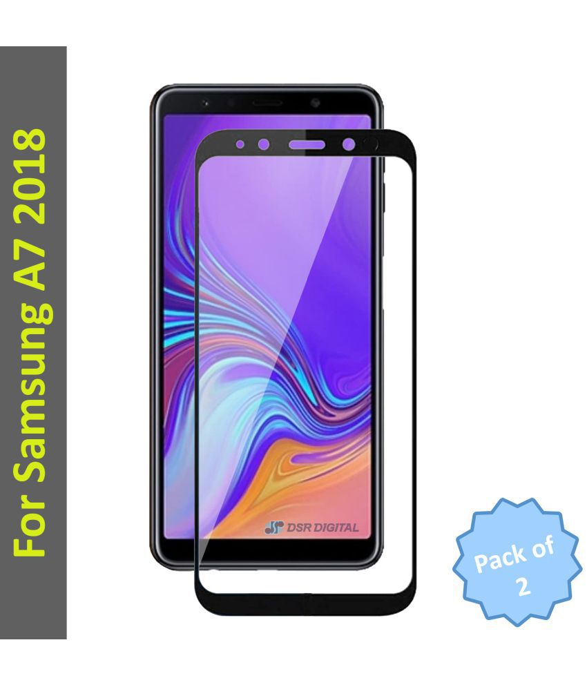 DSR Digital - Tempered Glass Compatible For Samsung Galaxy A7 2018 ( Pack of 2 )