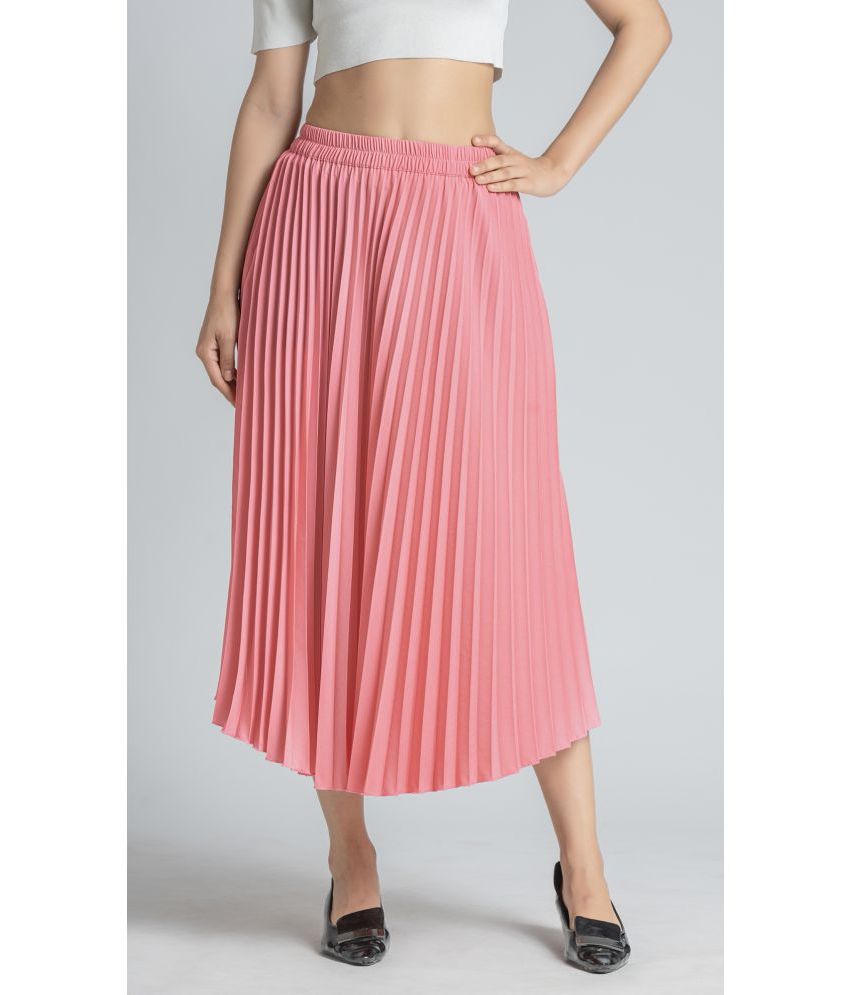 aask - Pink Polyester Women's Flared Skirt ( Pack of 1 )