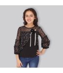 Cutecumber Pack of 1 Girls Georgette Top ( Black )