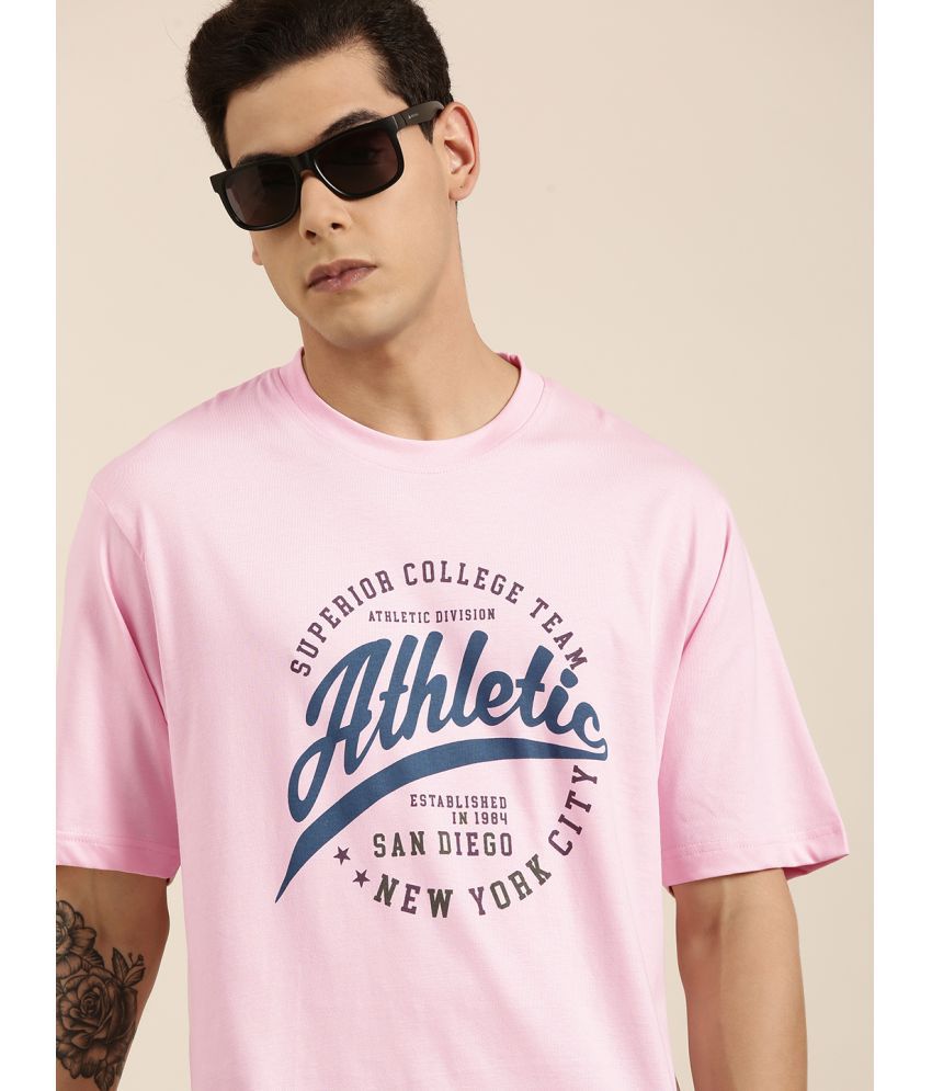     			Dillinger - Pink Cotton Oversized Fit Men's T-Shirt ( Pack of 1 )