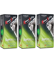 Kamasutra SUPERTHIN Flavour Condom Condom (Set of 3, 12S) (12 in each Packet)
