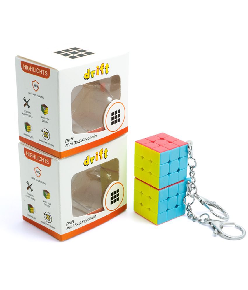     			Cubelelo Drift Mini 3x3 Keychain Combo (Pack of 2) Magic Cube Puzzle