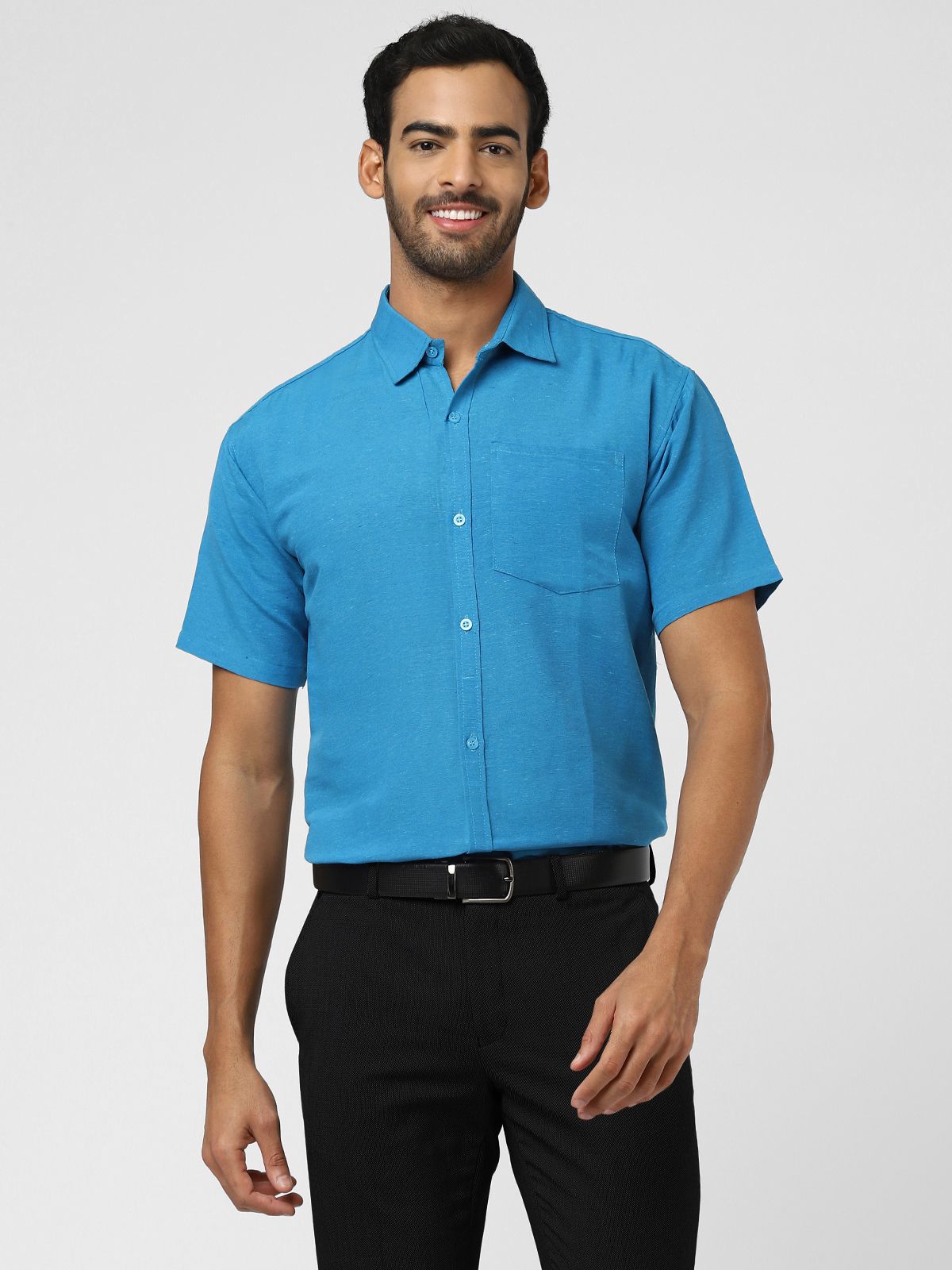     			DESHBANDHU DBK - Blue Cotton Regular Fit Men's Casual Shirt ( Pack of 1 )