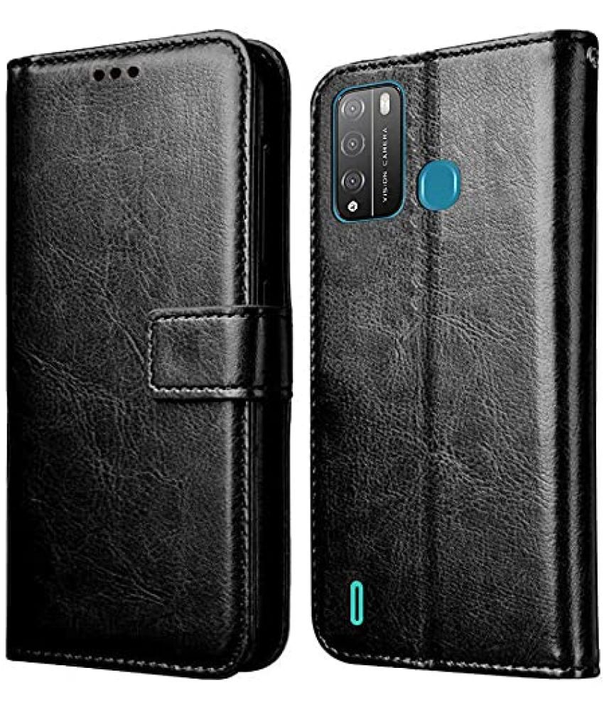     			Megha Star - Black Artificial Leather Flip Cover Compatible For Itel Vision 1 Pro ( Pack of 1 )