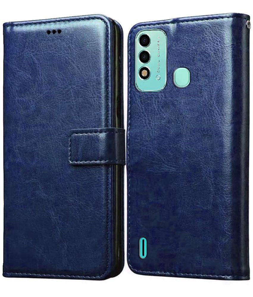     			Megha Star - Blue Artificial Leather Flip Cover Compatible For itel Vision 2S ( Pack of 1 )